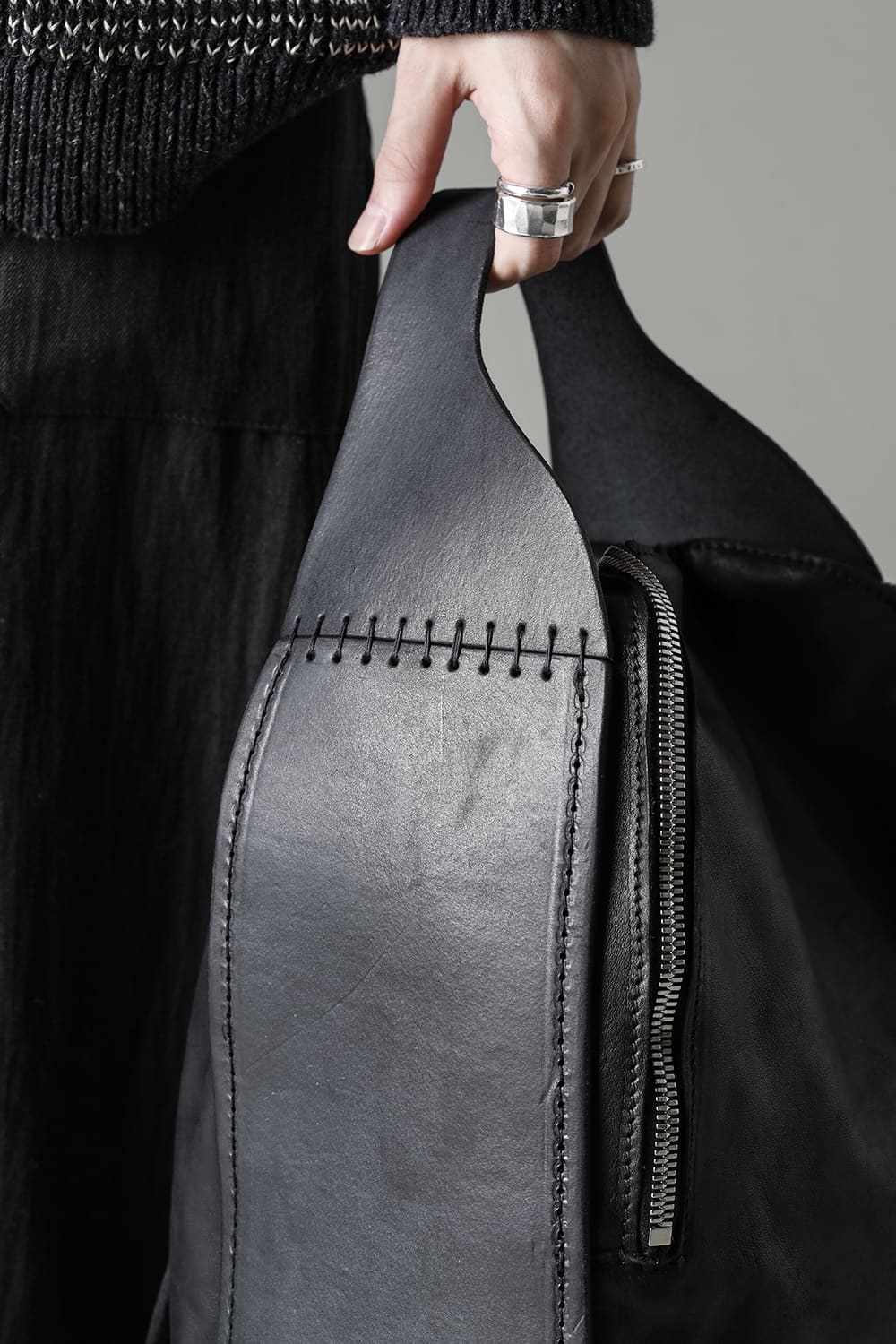 Medium Leather Back Pack - Soft Horse Full Grain Leather - RD03