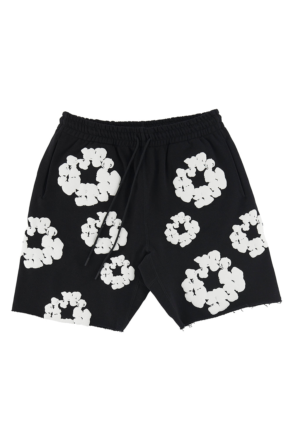READYMADE × DENIM TEARS COTTON WREATH Sweat shorts Black - RE-DT-BK-00-00-17