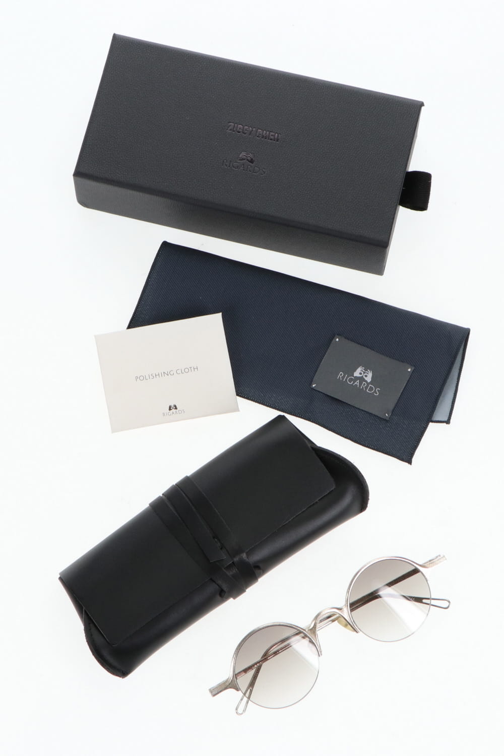 RG0091AG ZIGGY CHEN x RIGARDS 925 Silver Sterling Textured Sun Lens