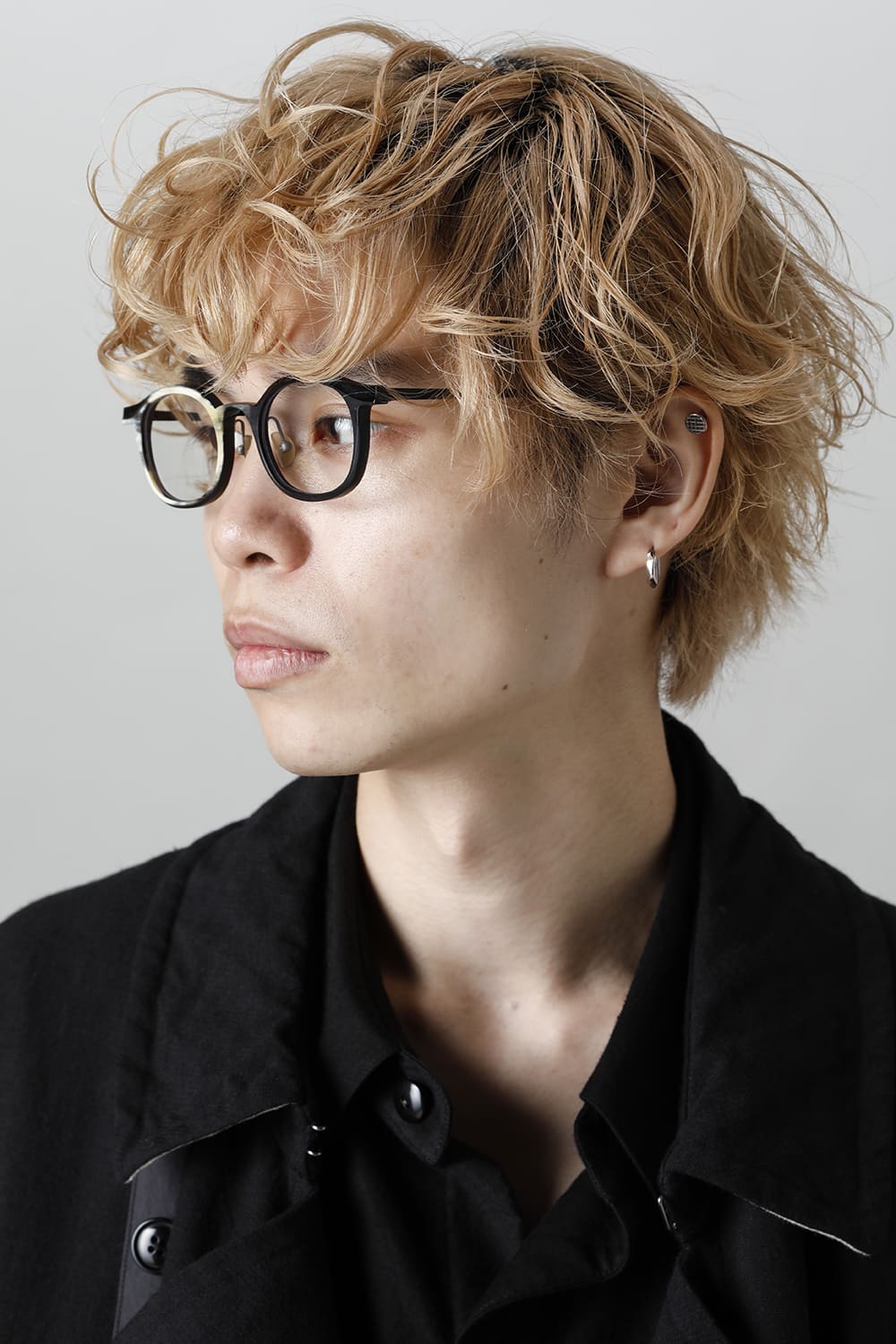 RG0093 Genuine Horn Black&White Clear Lens