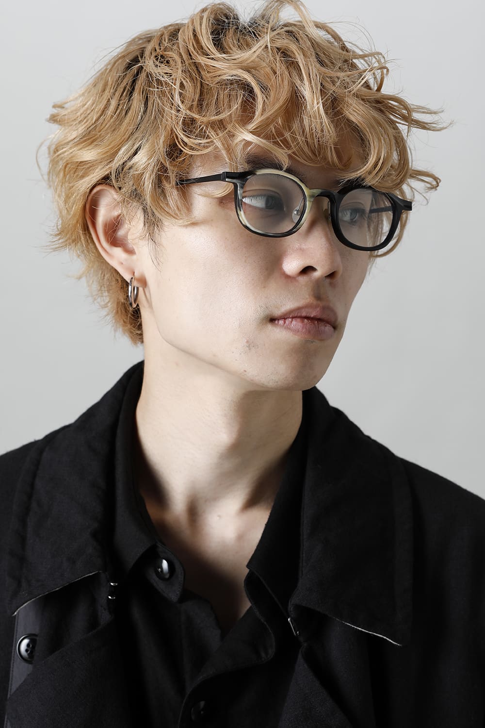 RG0093 Genuine Horn Black&White Clear Lens