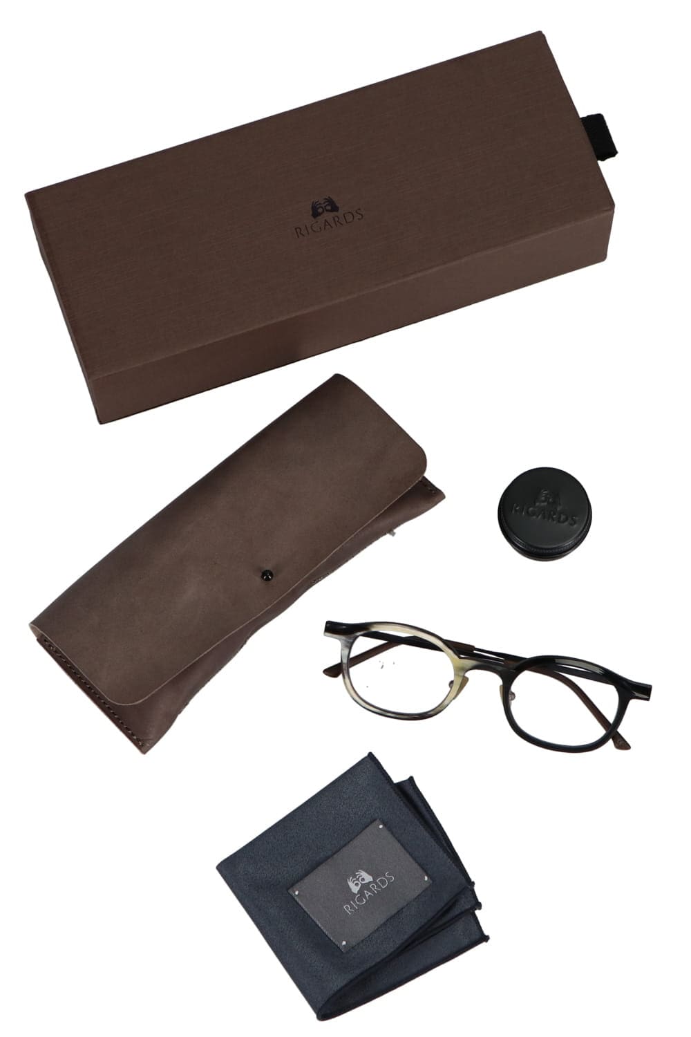 RG0093 Genuine Horn Black&White Clear Lens