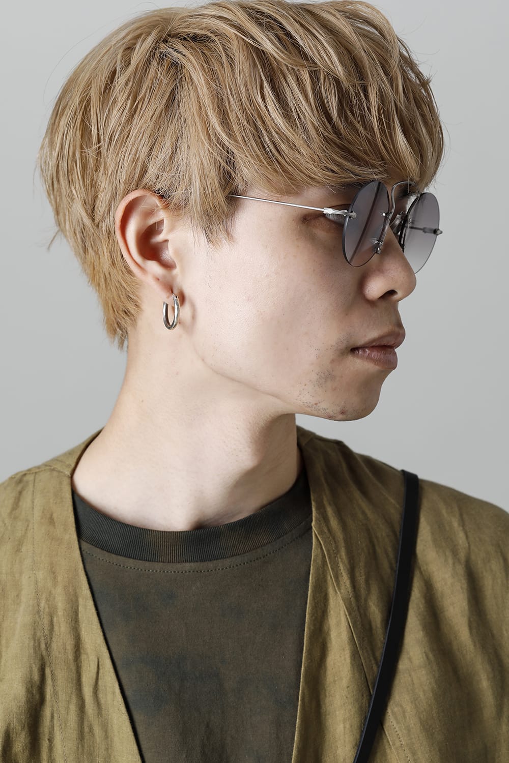 RG00UW9 PINCE-NEZ Round UMA WANG x RIGARDS VINTAGE SILVER / LIGHT GRAY