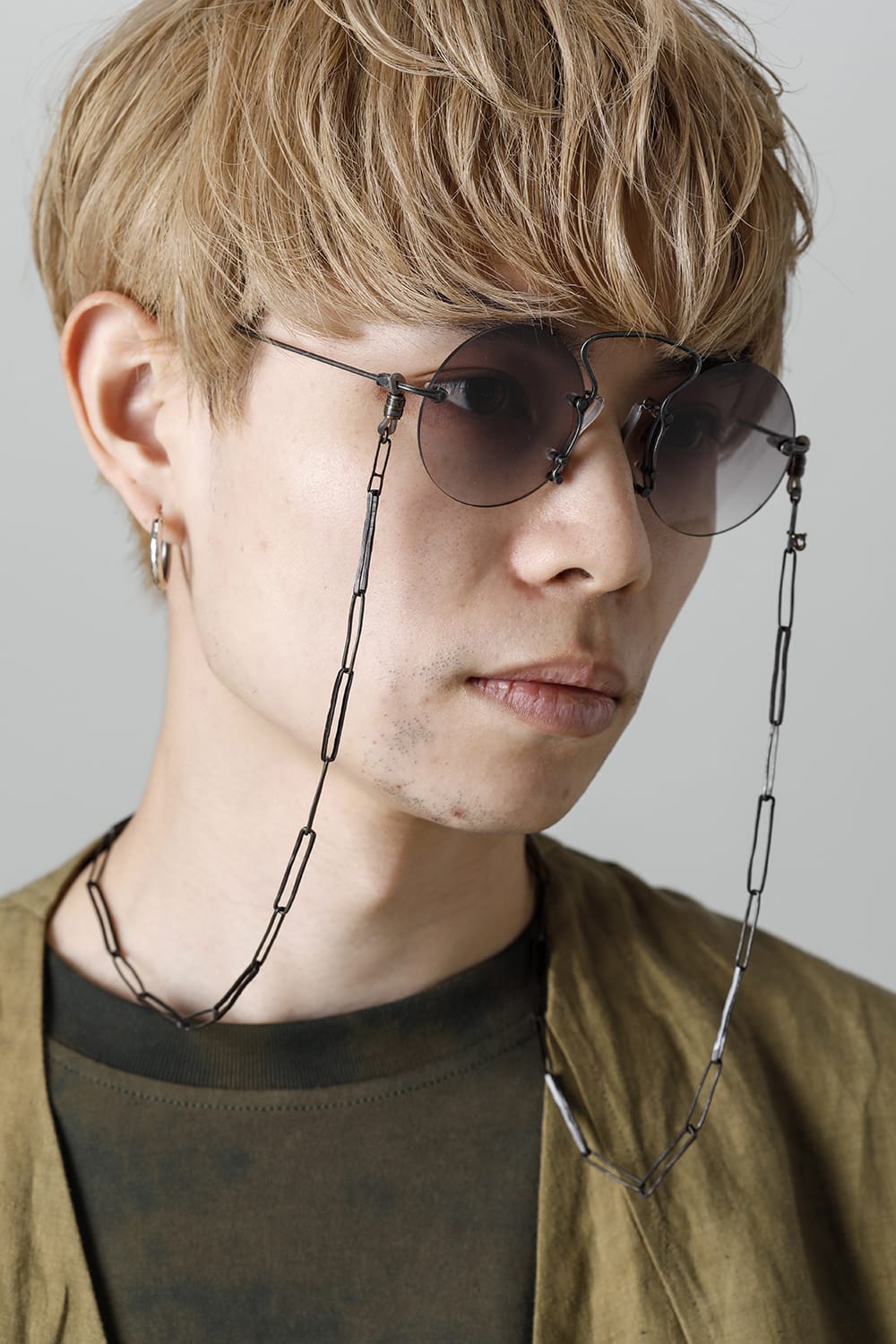 RG00UW9 PINCE-NEZ Round UMA WANG x RIGARDS VINTAGE SILVER / LIGHT GRAY