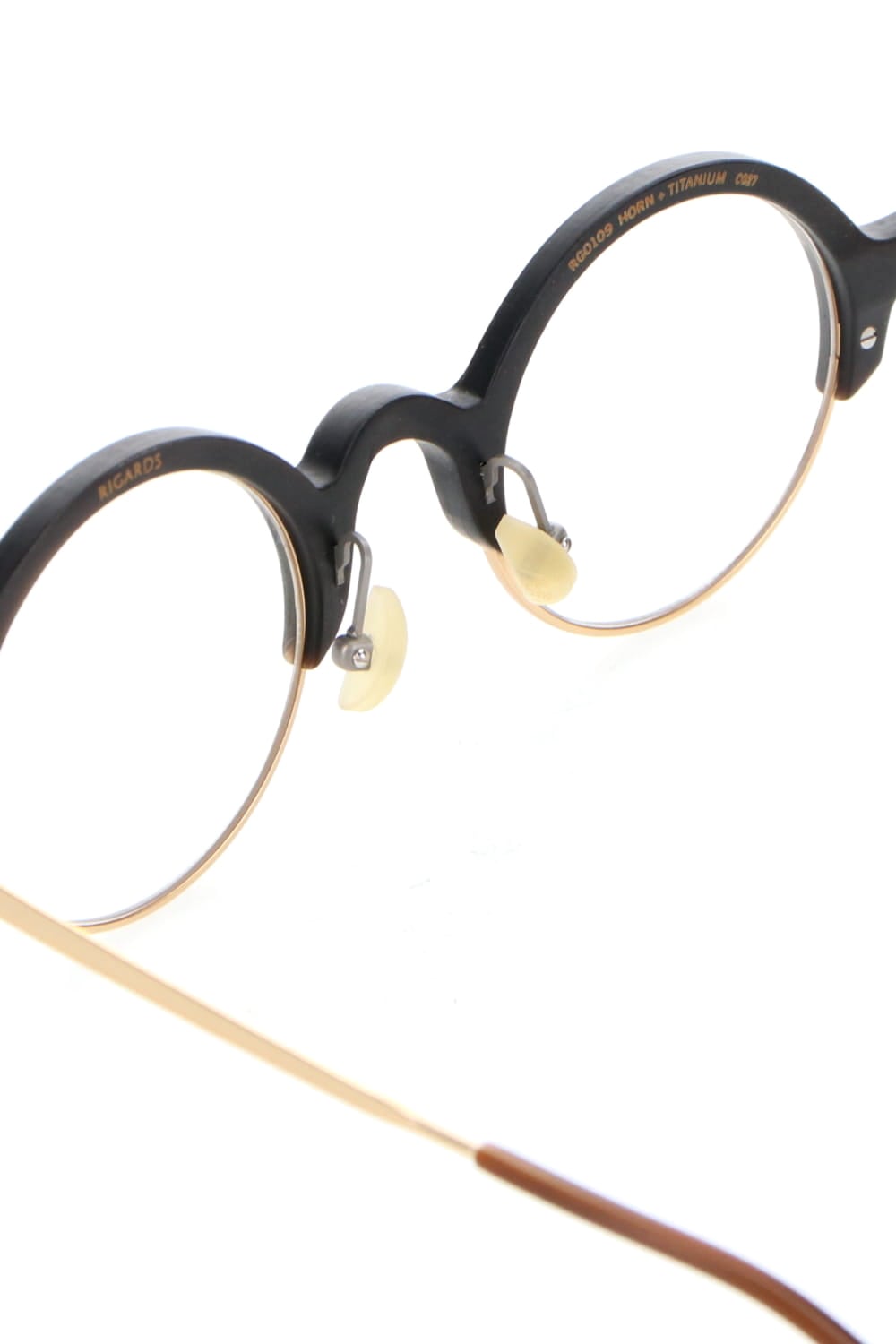 RG0109 Genuine Horn Black&White Clear Lens