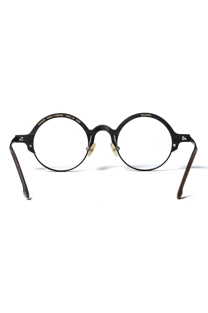 RG0109 Genuine Horn Uni Black&White Clear Lens