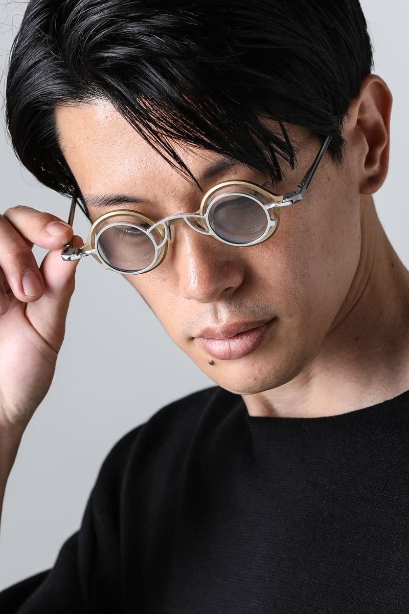 ZIGGY CHEN x RIGARDS collaboration RG1911CU Mad Scientist / Gold (frame) x Silver (clip) Gray (lenses)