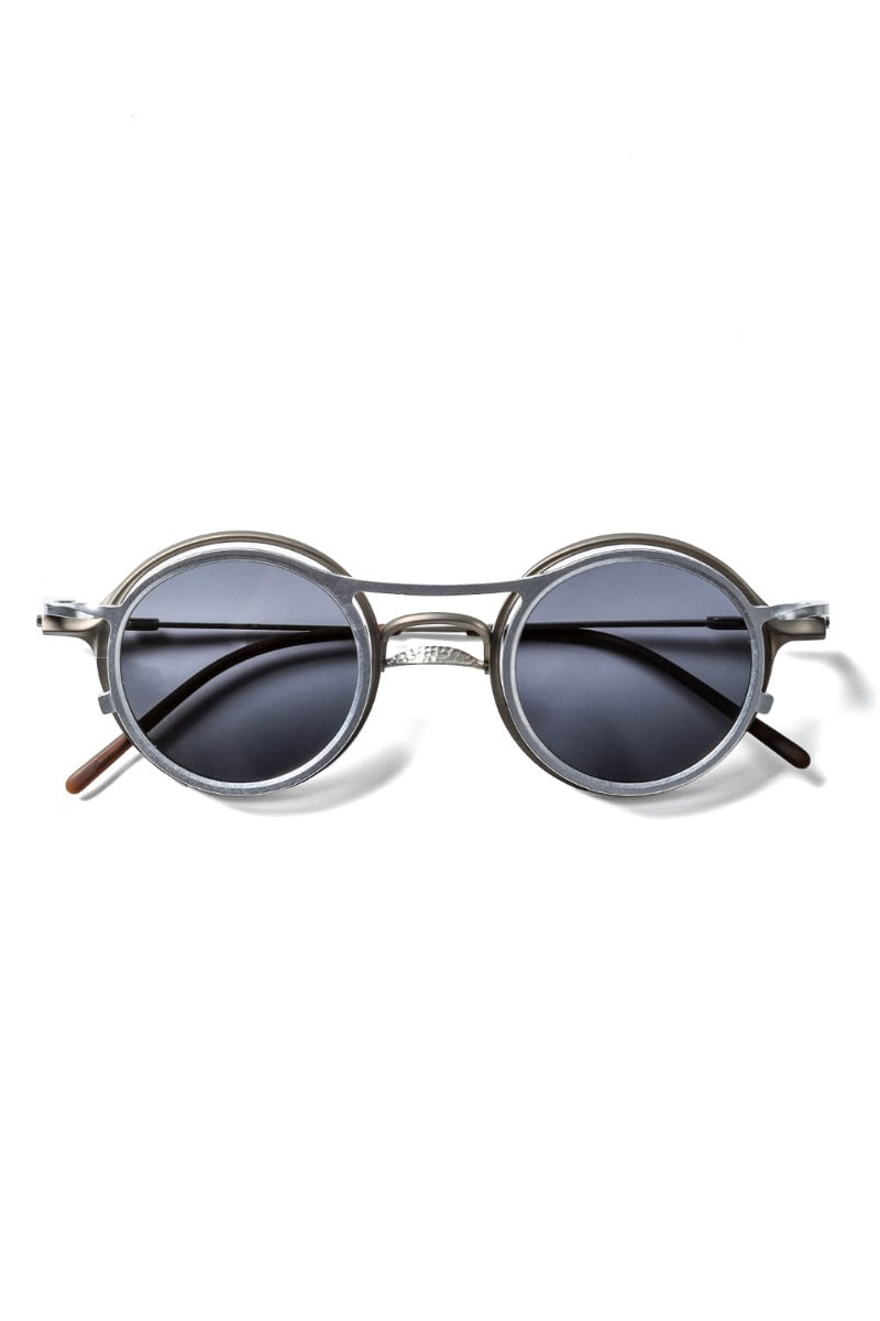 RIGARDS collaboration sunglasses - RG2001TVA Antique Gold + Silver / Clear + D.Gray Lens / Matte