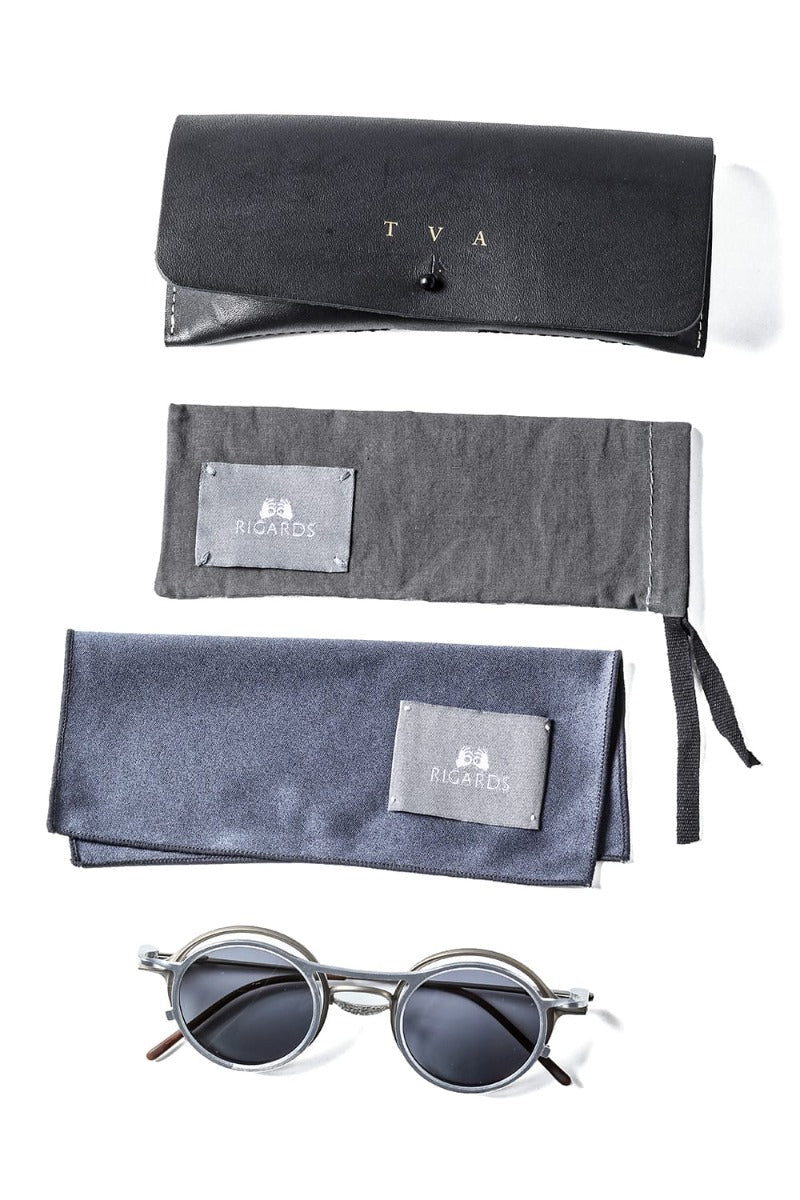 RIGARDS collaboration sunglasses - RG2001TVA Antique Gold + Silver / Clear + D.Gray Lens / Matte