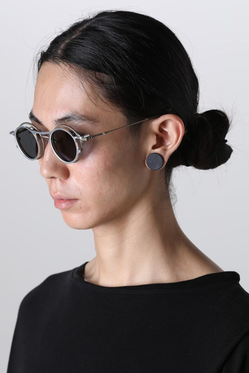 RIGARDS collaboration sunglasses - RG2001TVA Antique Gold + Silver / Clear + D.Gray Lens / Matte