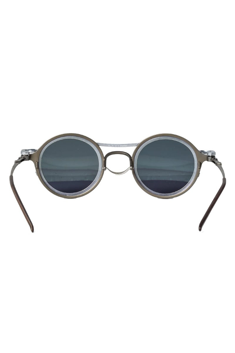 RIGARDS collaboration sunglasses - RG2001TVA Antique Gold + Silver / Clear + D.Gray Lens / Matte