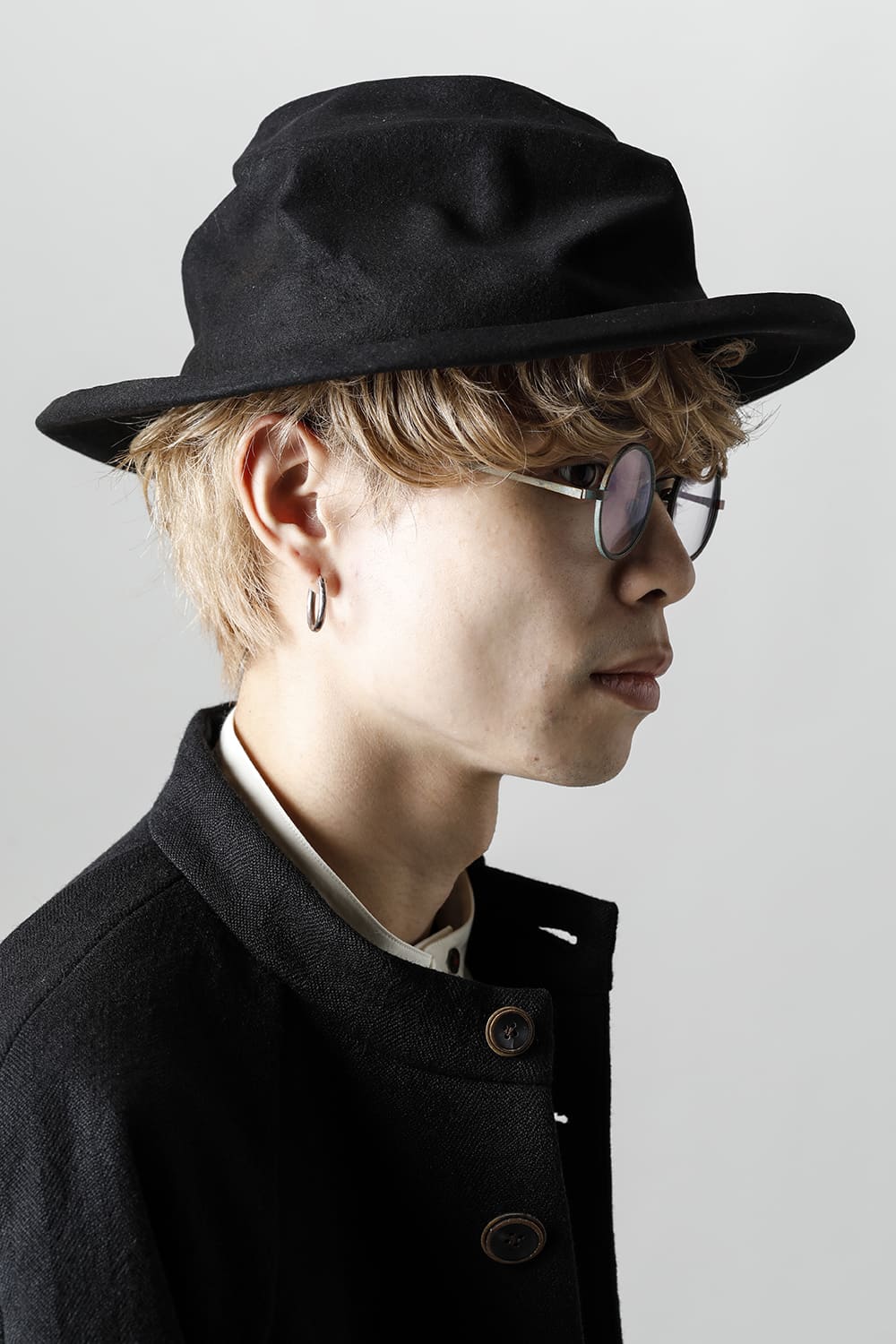 EB RABBIT FUR FELT HAT BLACK EB