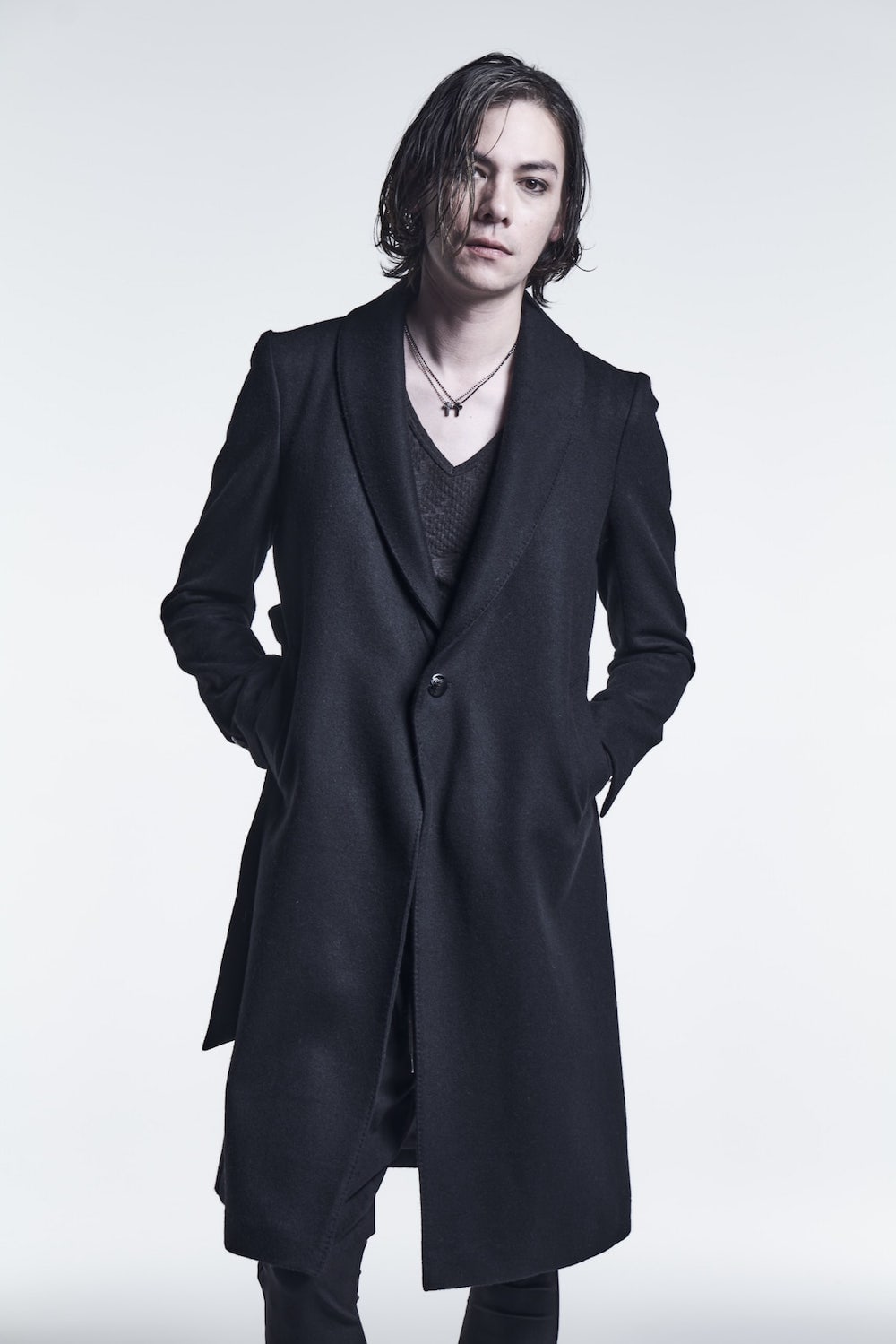 Shawl Collar Coat Black