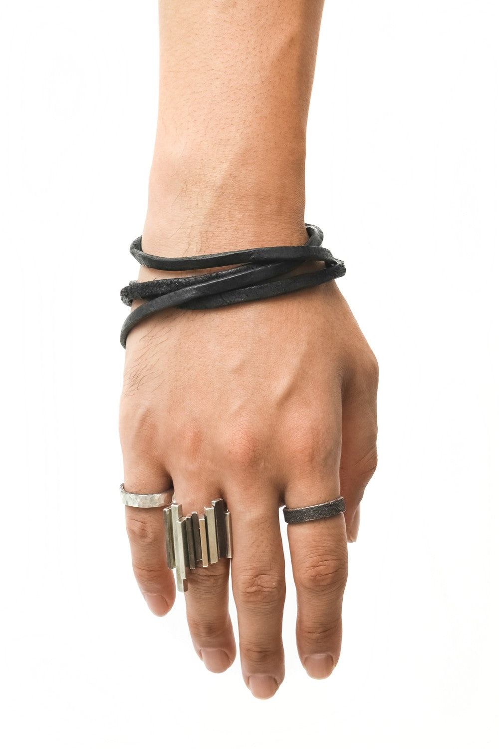 Leather and Brass Bracelet 043