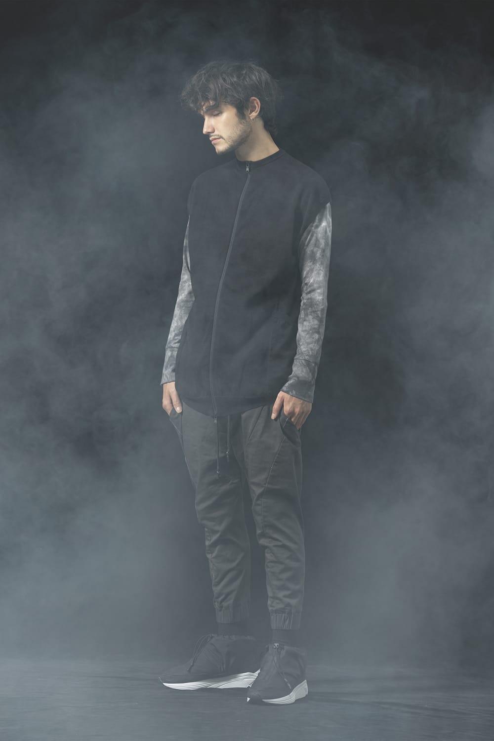 Knit Jersey Vest Black