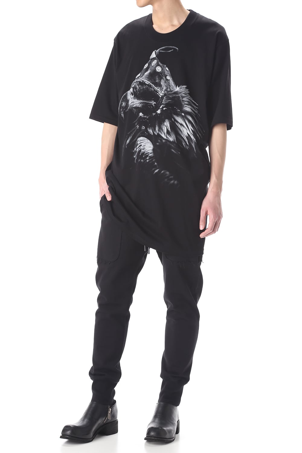 OVER SIZE EAGLE PRINT SHORT SLEEVE T