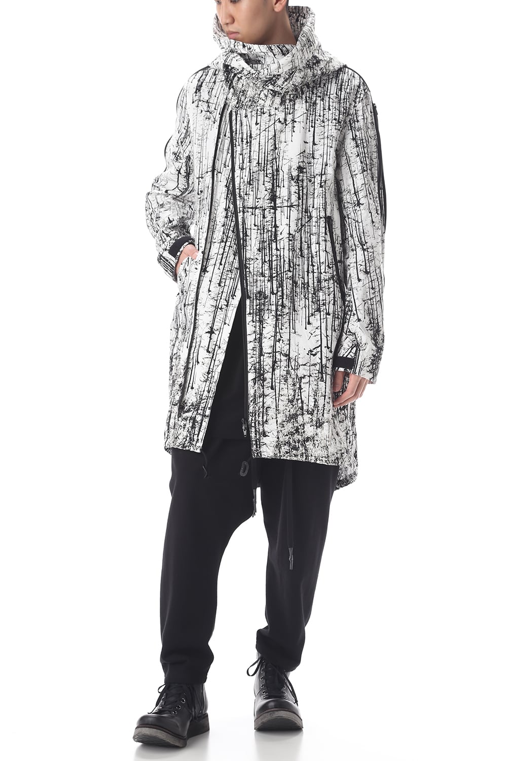 FOREST PRINT MILITARY COAT