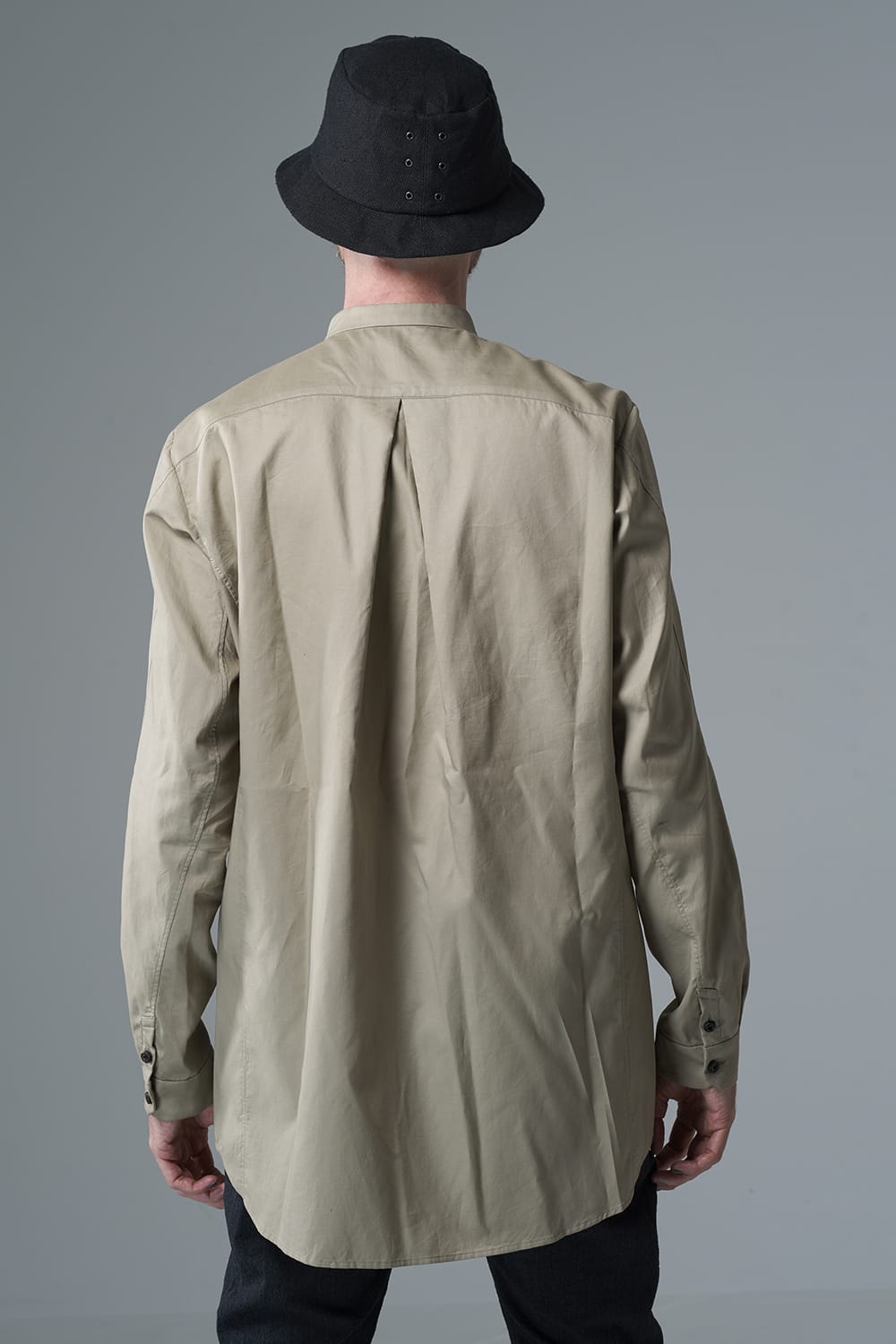 シャツ 200/2 コットン ダブルウィーブ  ベージュ