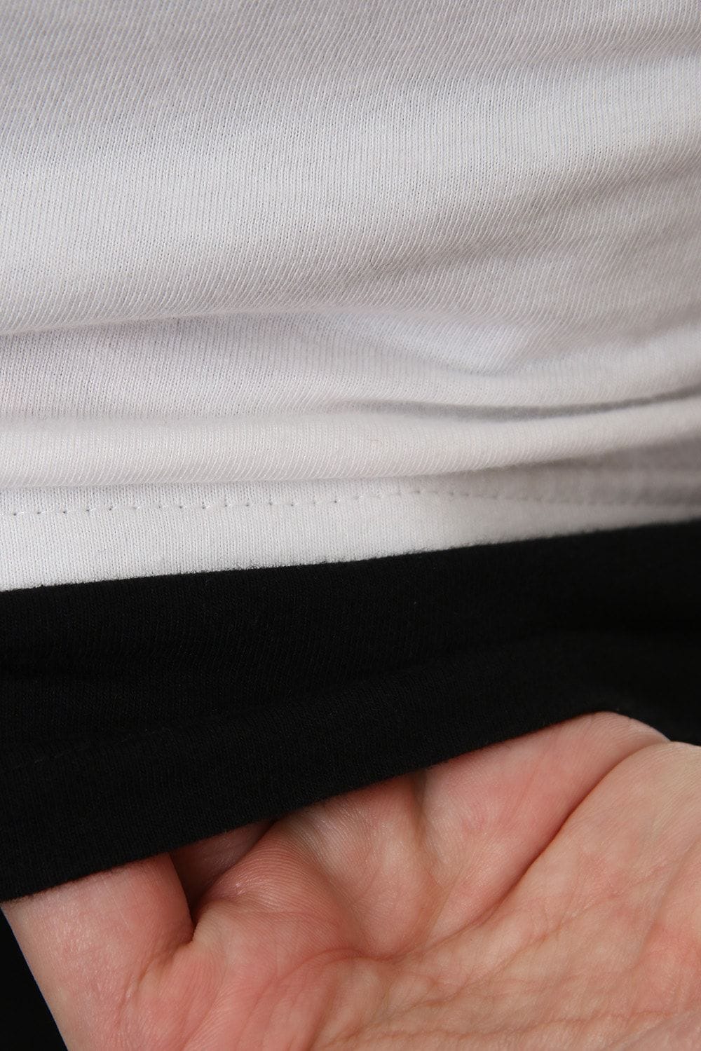 LAYERED DOLMAN L/S T-SHIRT White×Black