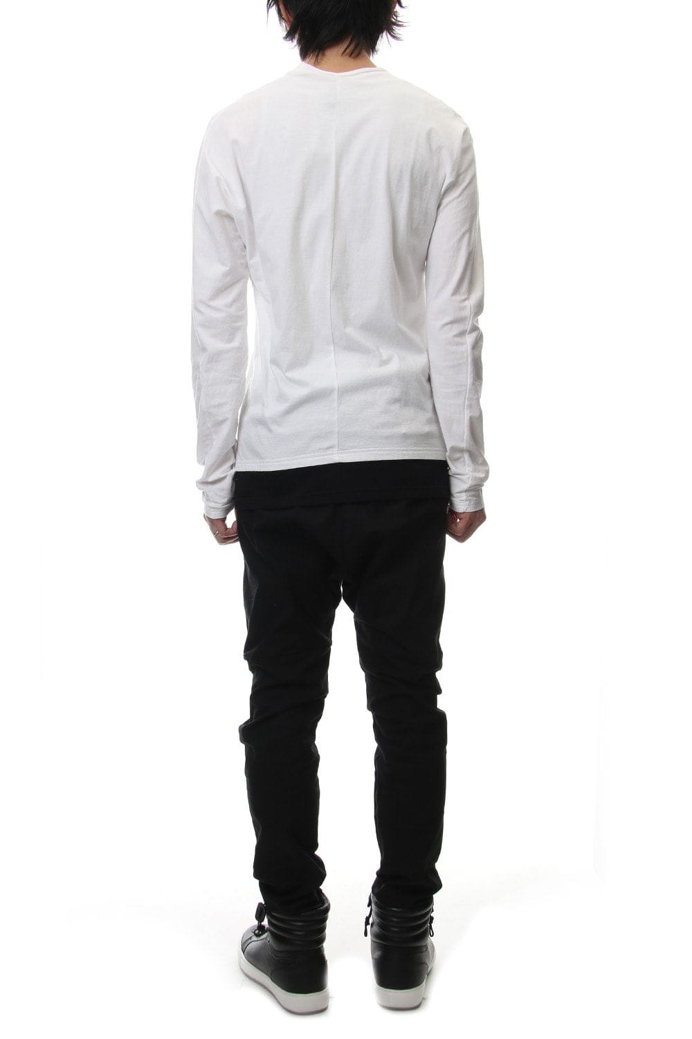 LAYERED DOLMAN L/S T-SHIRT White×Black