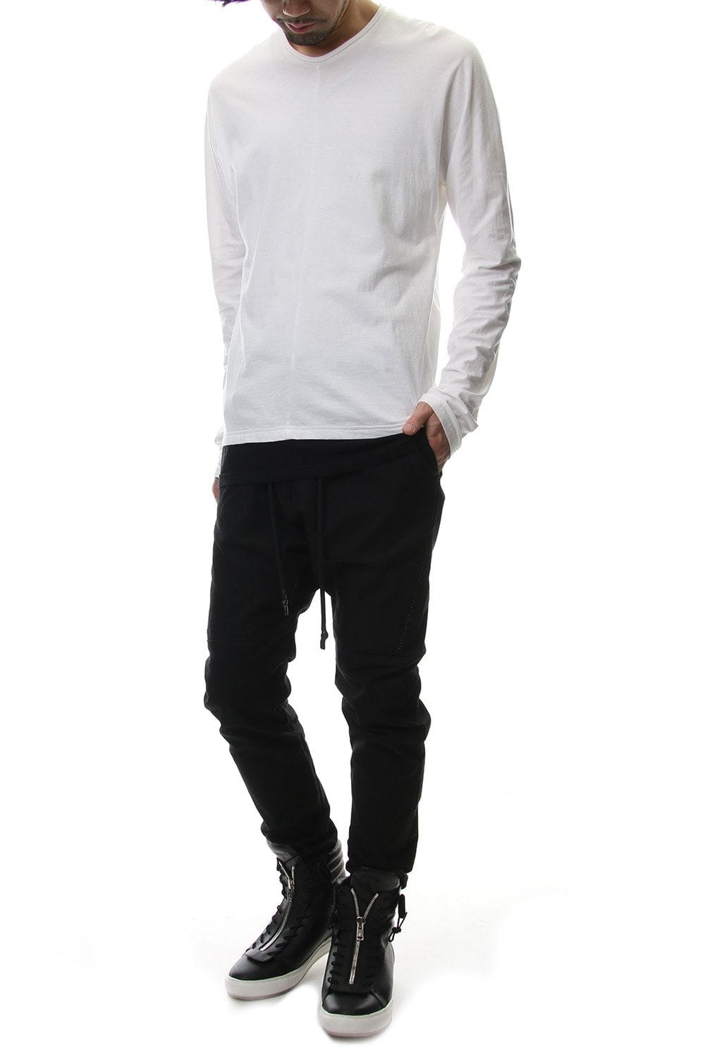 LAYERED DOLMAN L/S T-SHIRT White×Black