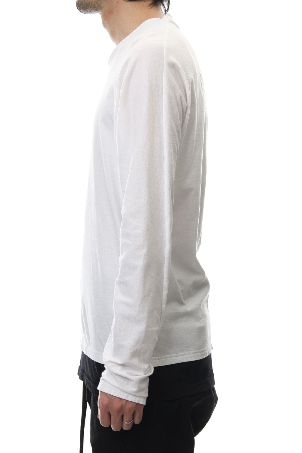 LAYERED DOLMAN L/S T-SHIRT White×Black