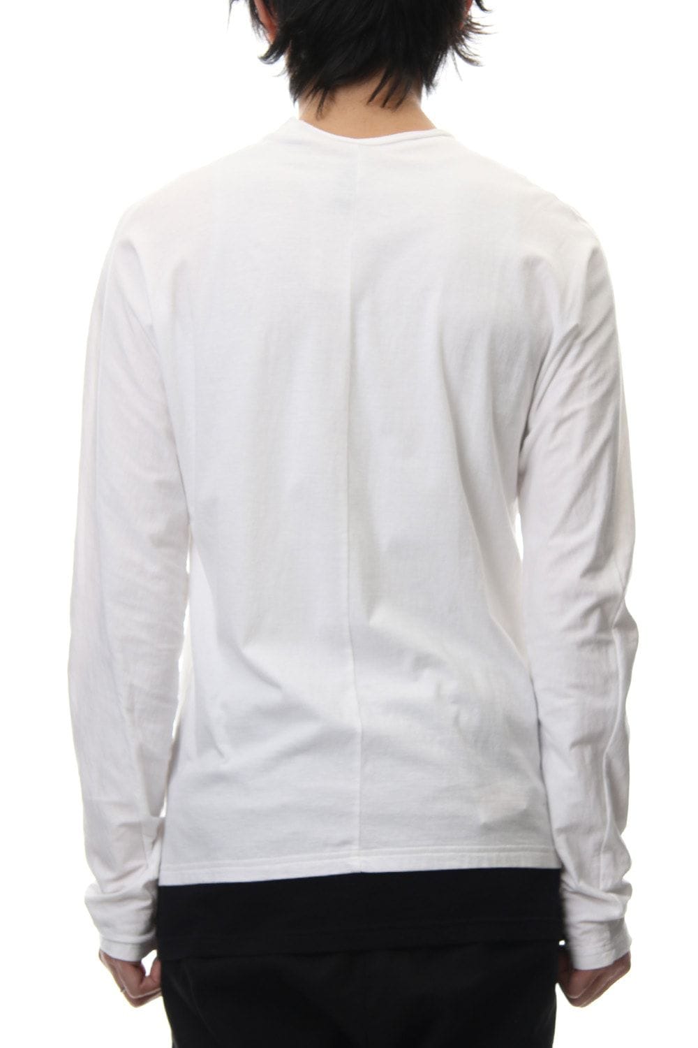 LAYERED DOLMAN L/S T-SHIRT White×Black