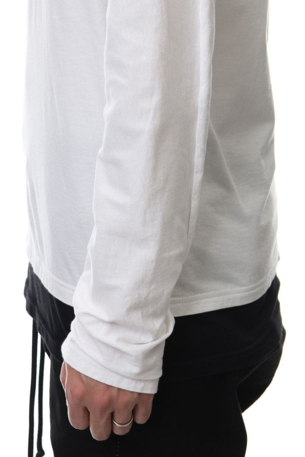 LAYERED DOLMAN L/S T-SHIRT White×Black