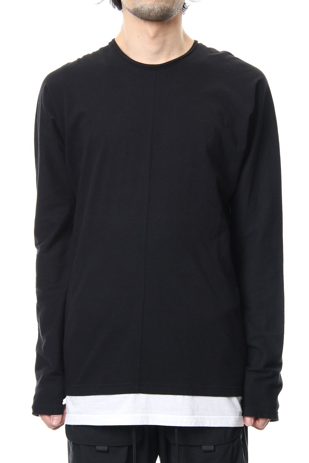 LAYERED DOLMAN L/S T-SHIRT Black×White