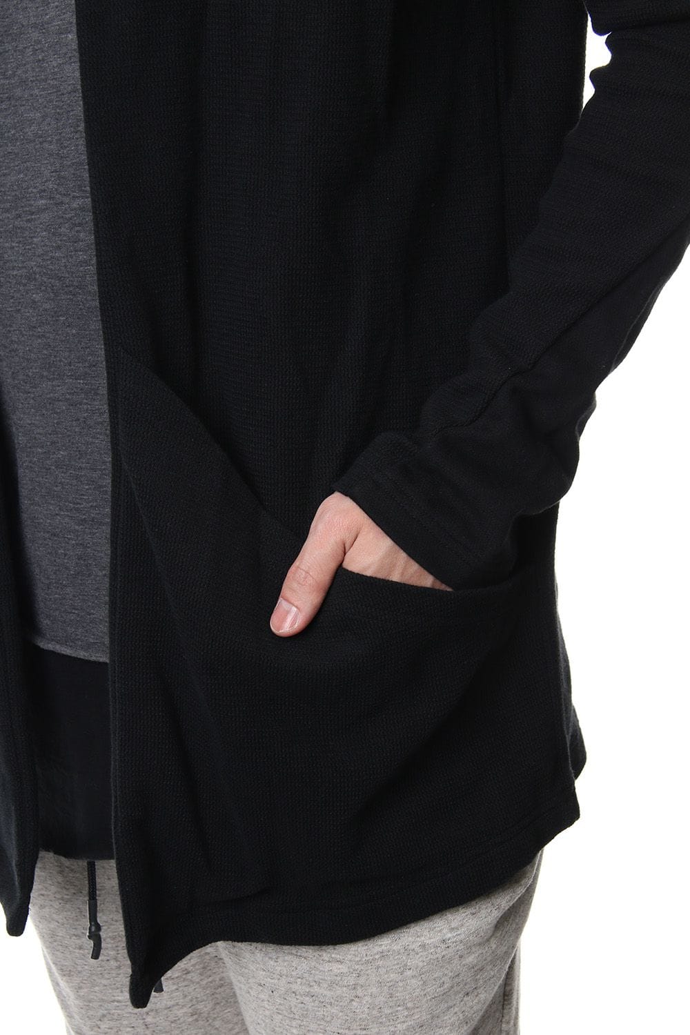 REVER KNIT CARDIGAN Black