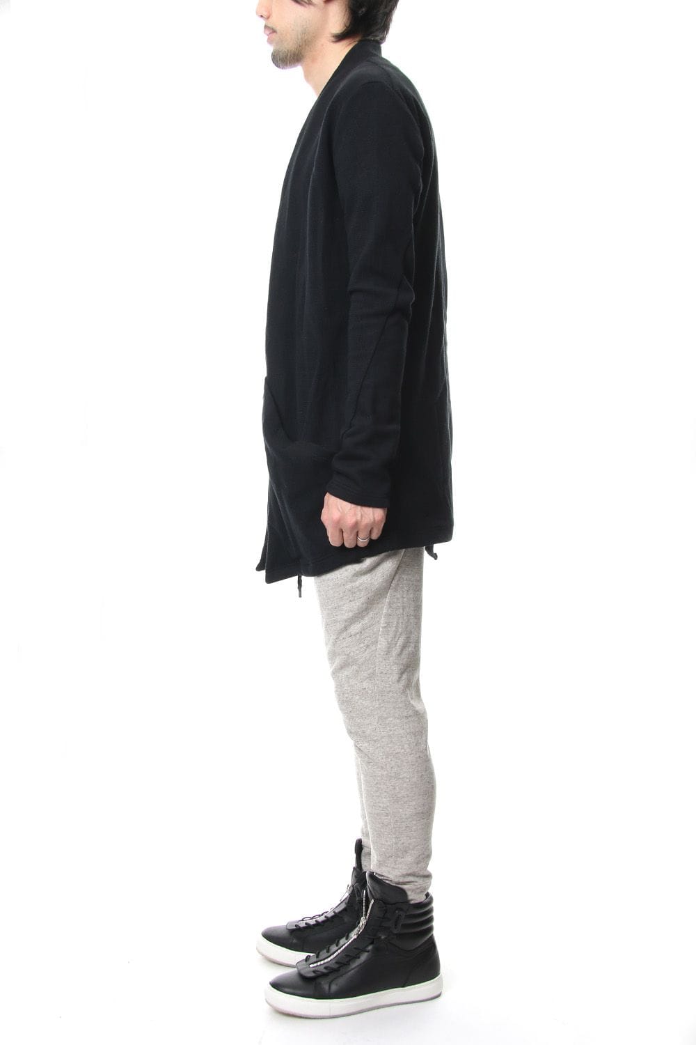 REVER KNIT CARDIGAN Black