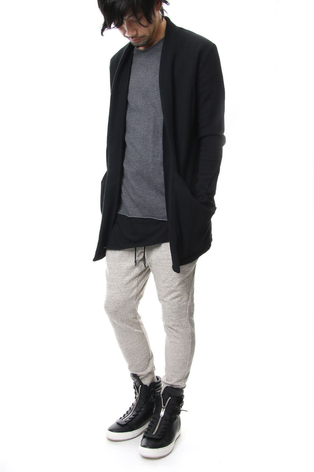 REVER KNIT CARDIGAN Black