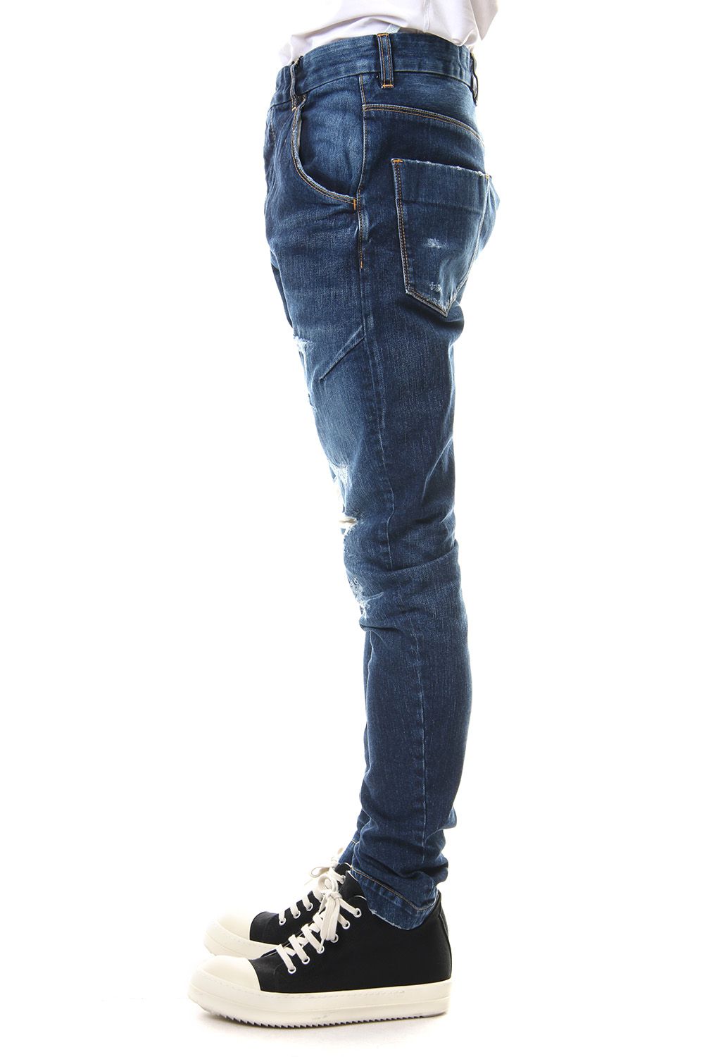 CRASH DENIM PANTS Indigo