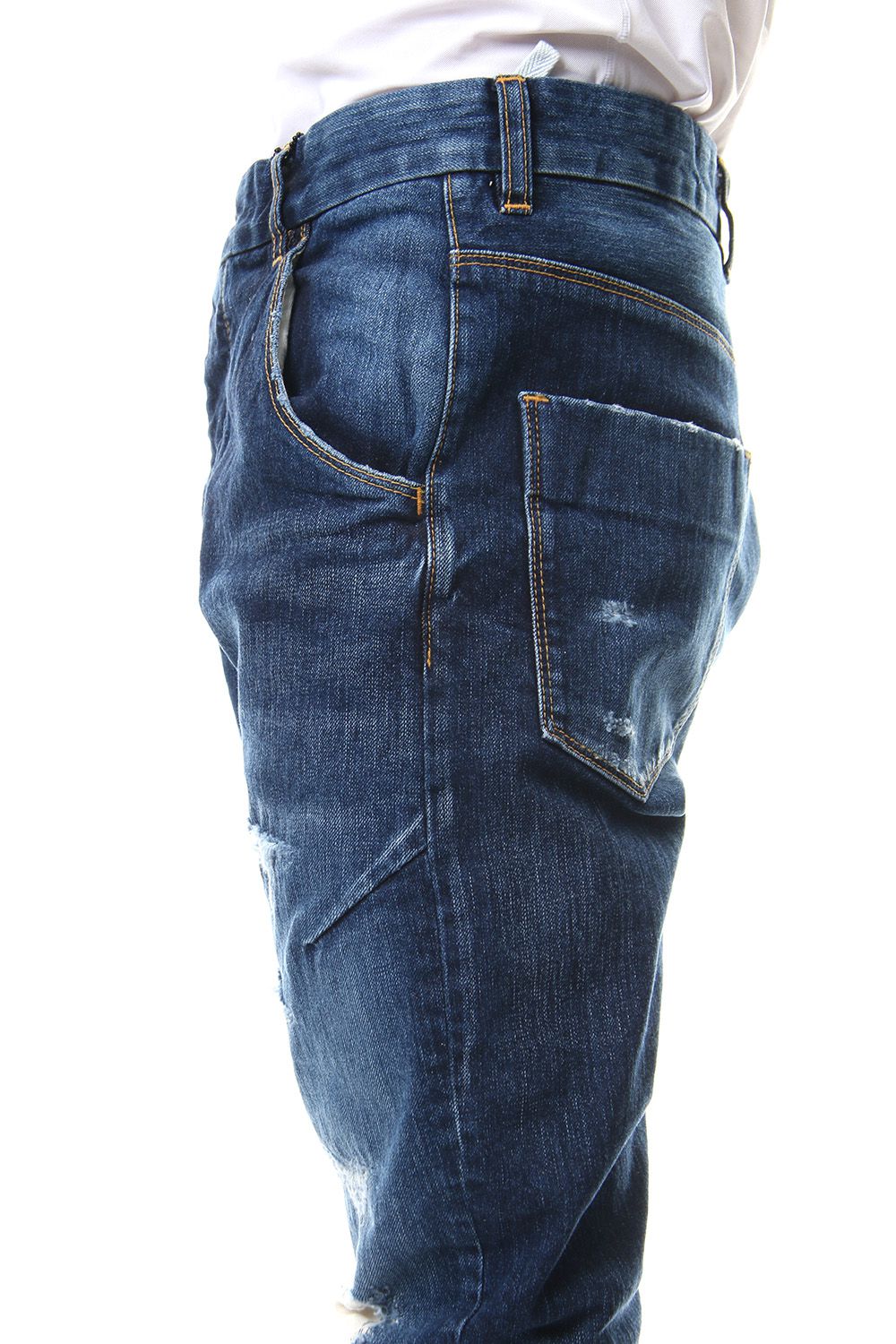 CRASH DENIM PANTS Indigo