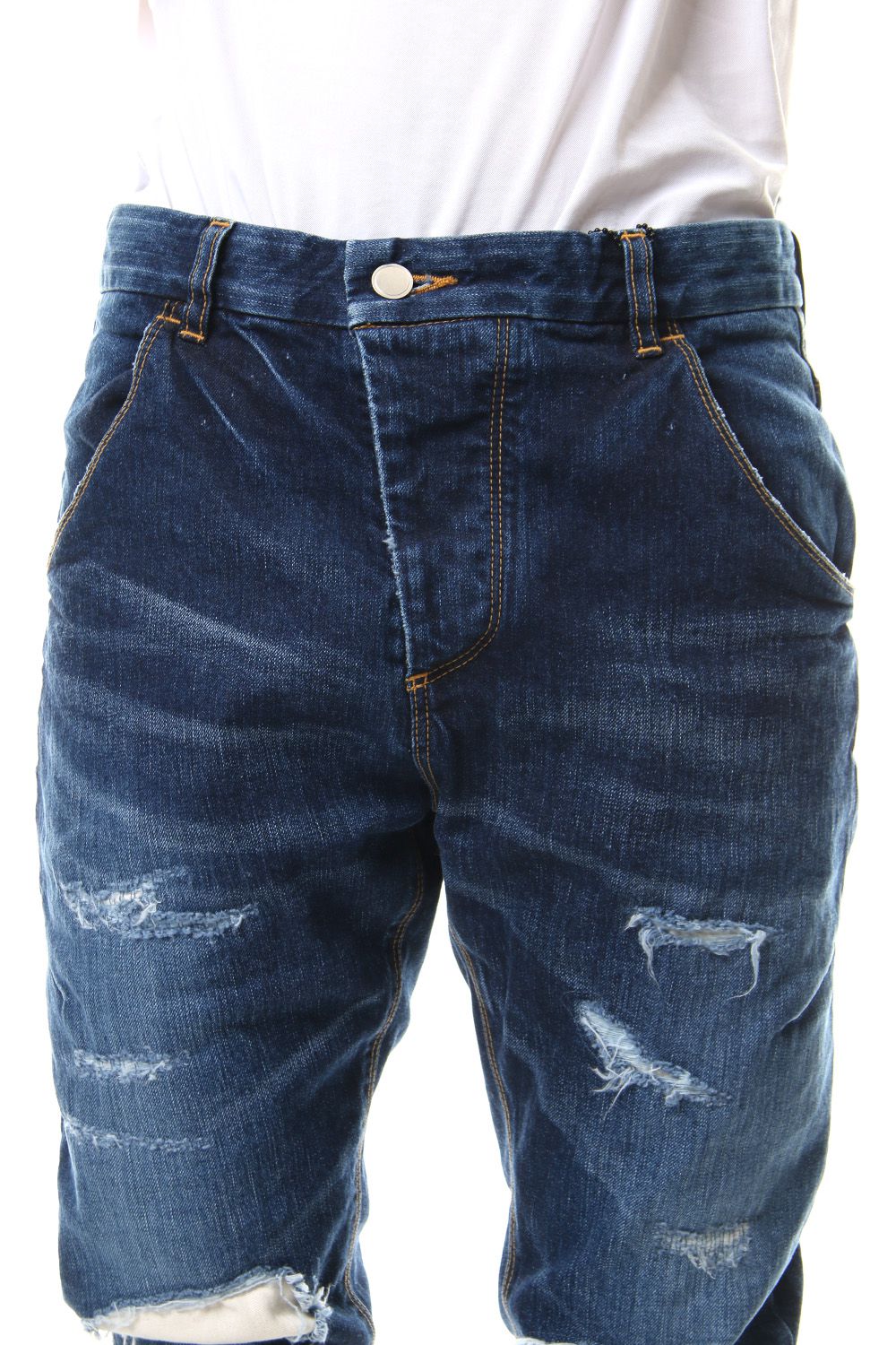 CRASH DENIM PANTS Indigo