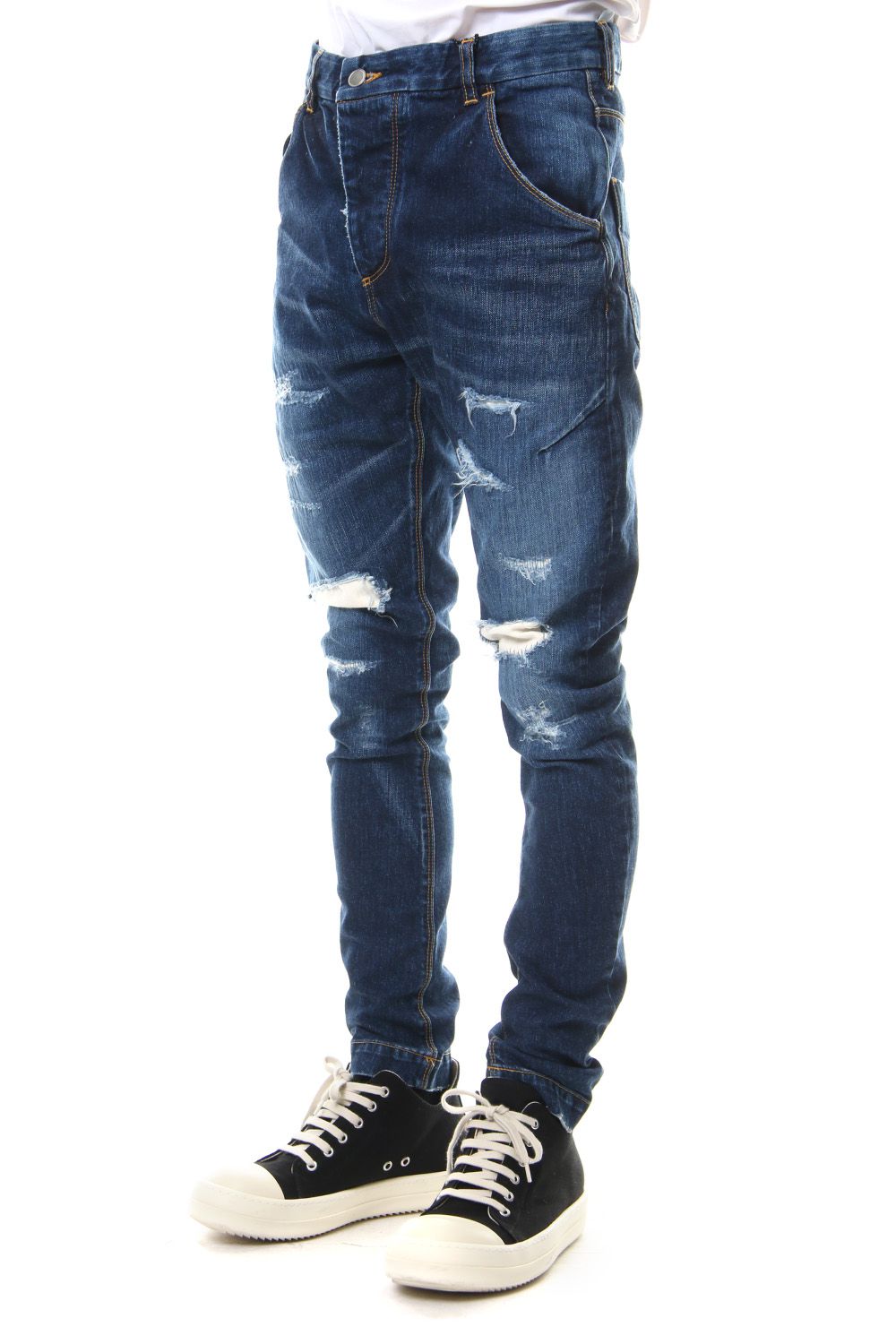 CRASH DENIM PANTS Indigo