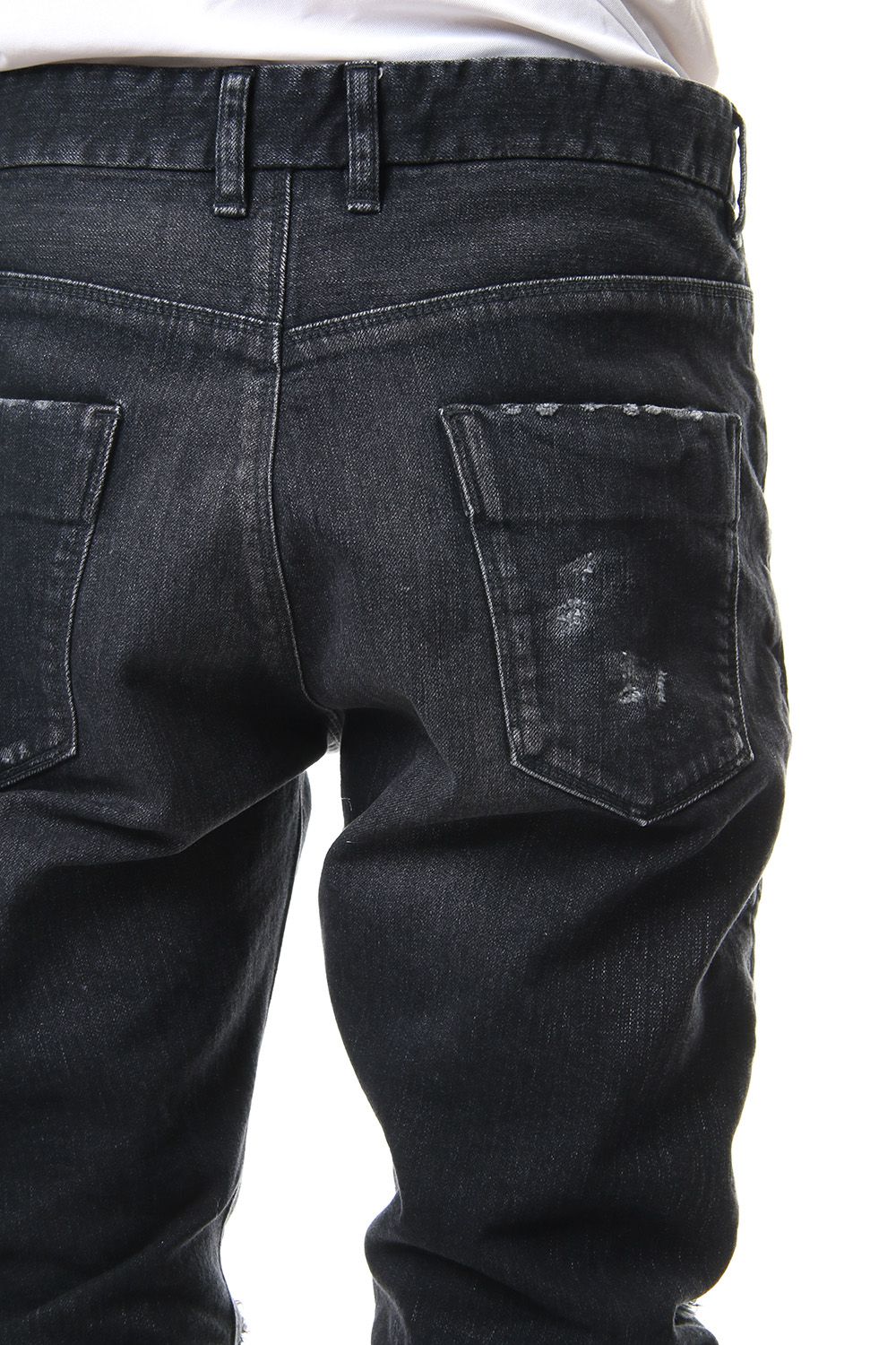 CRASH DENIM PANTS Black