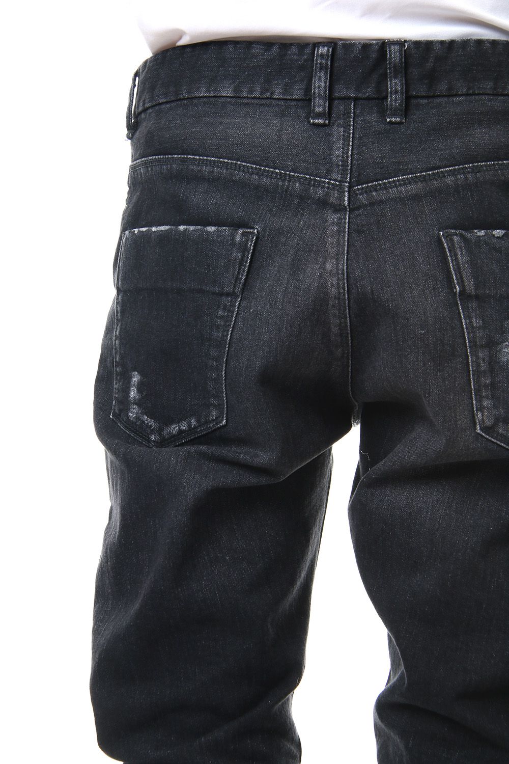 CRASH DENIM PANTS Black