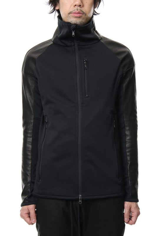 LEATHER JERSEY JACKET