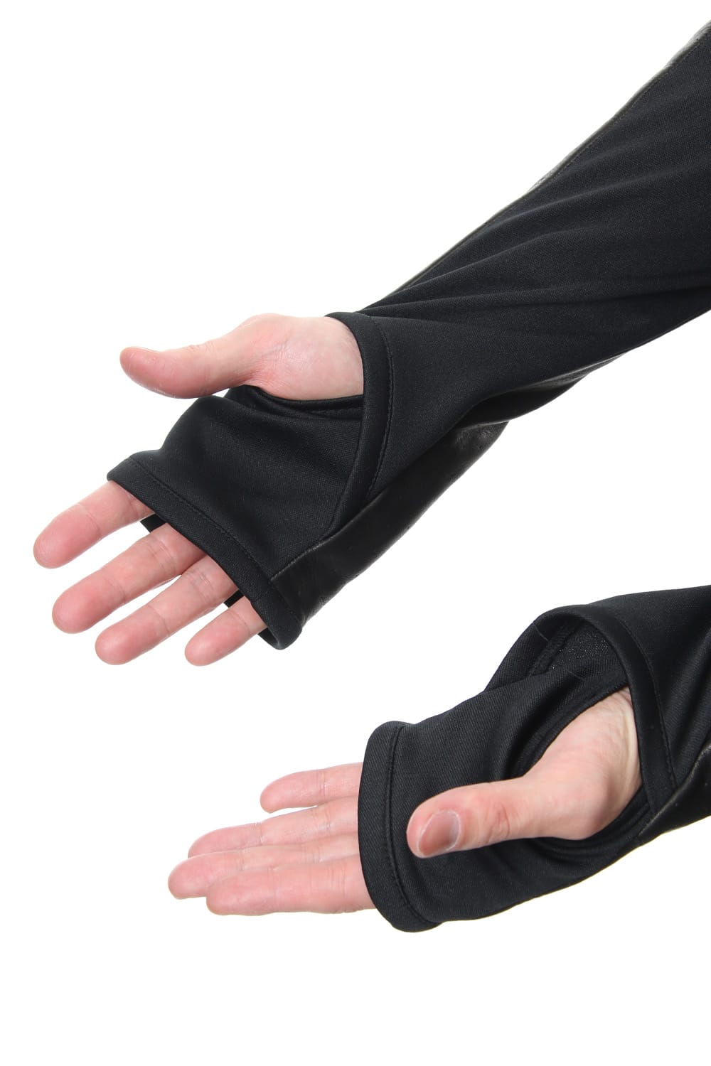 LEATHER JERSEY JACKET