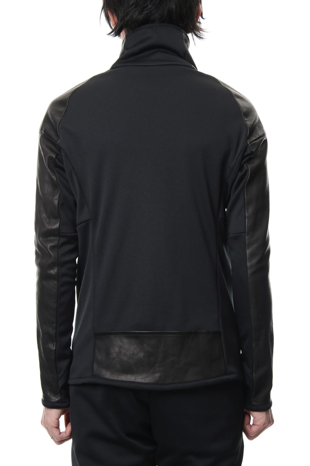 LEATHER JERSEY JACKET