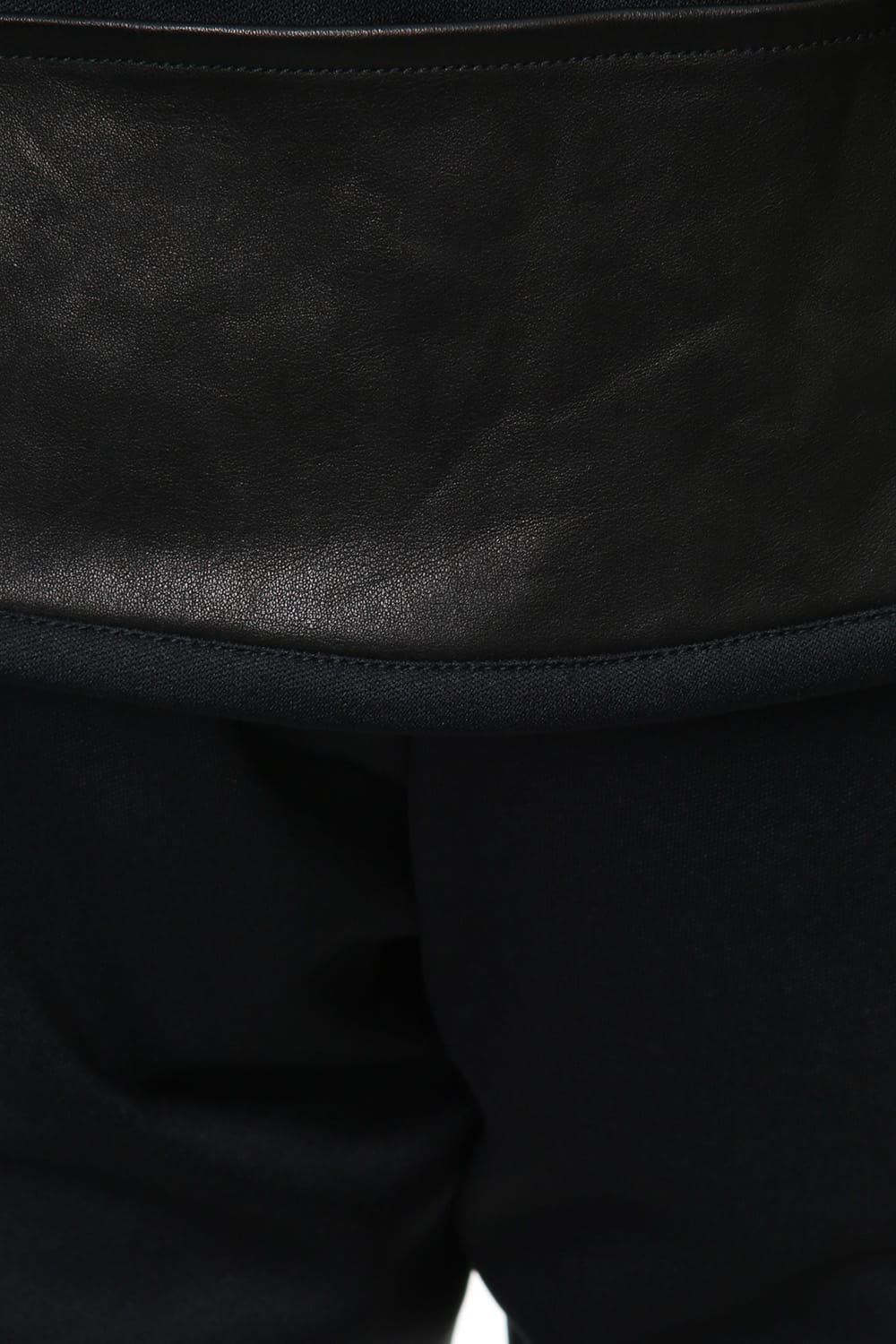 LEATHER JERSEY JACKET