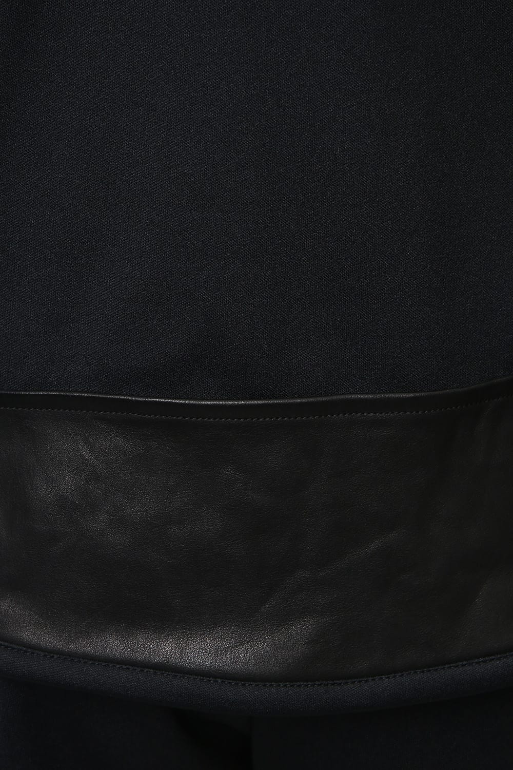 LEATHER JERSEY JACKET