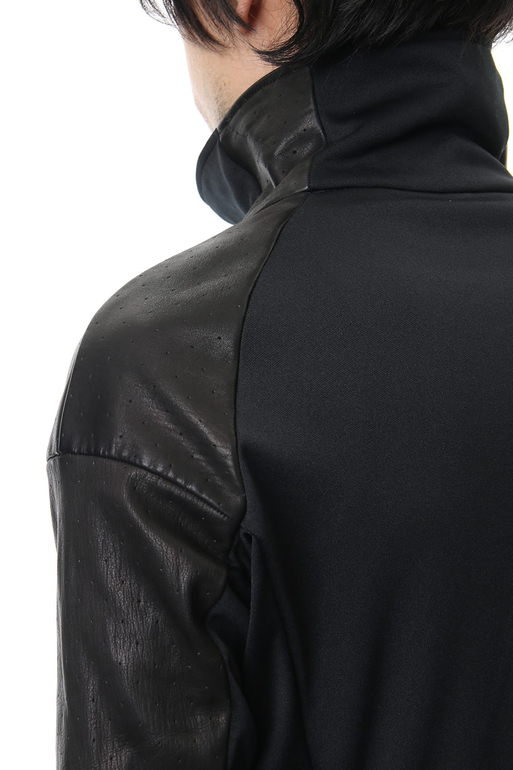 LEATHER JERSEY JACKET