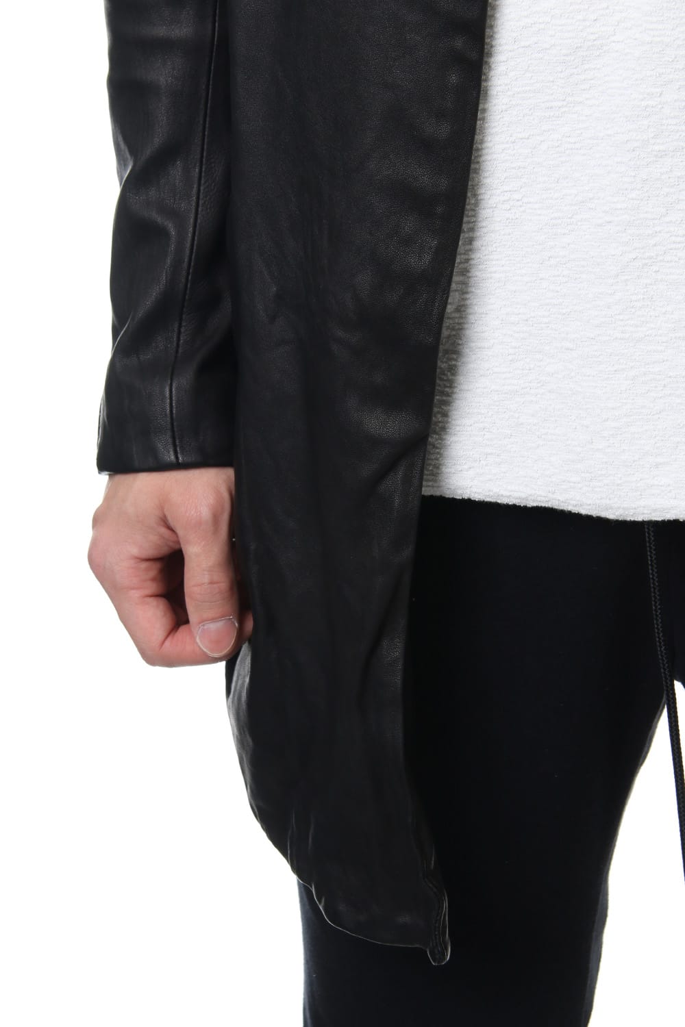 LEATHER JACKET CARDIGAN