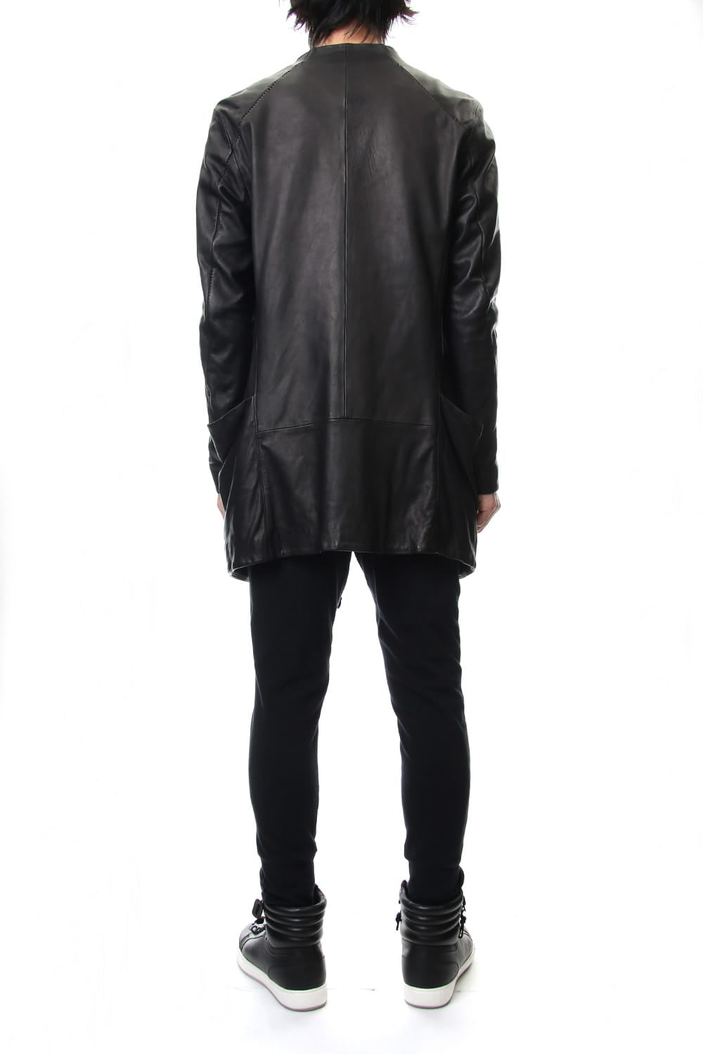 LEATHER JACKET CARDIGAN