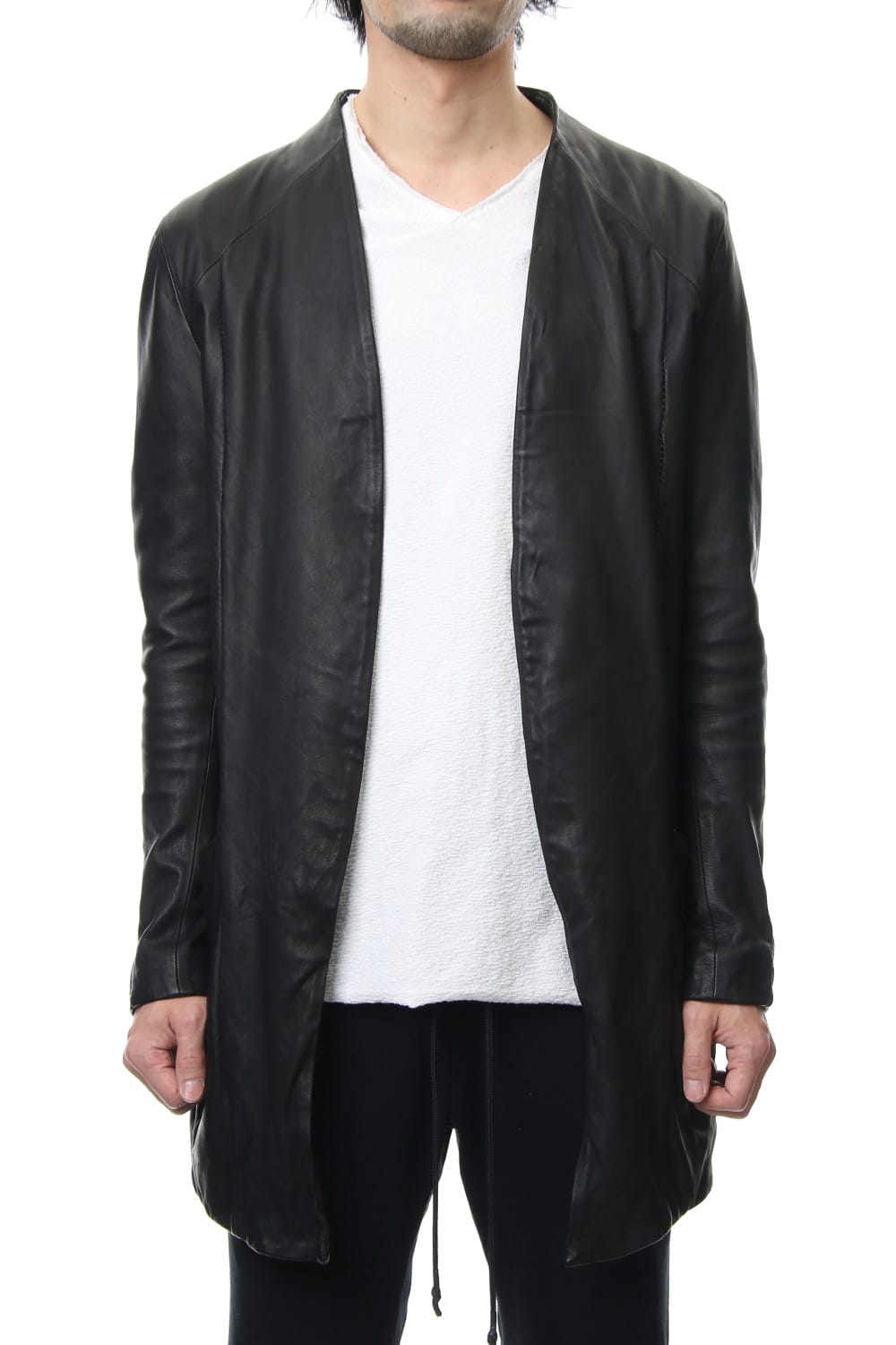 LEATHER JACKET CARDIGAN