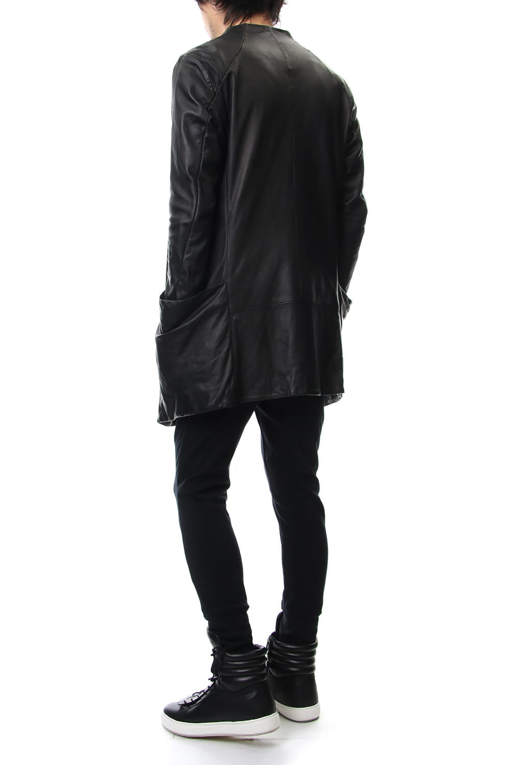 LEATHER JACKET CARDIGAN