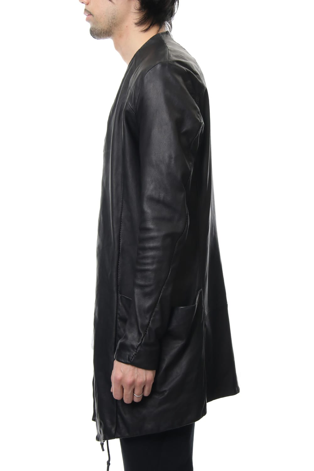 LEATHER JACKET CARDIGAN