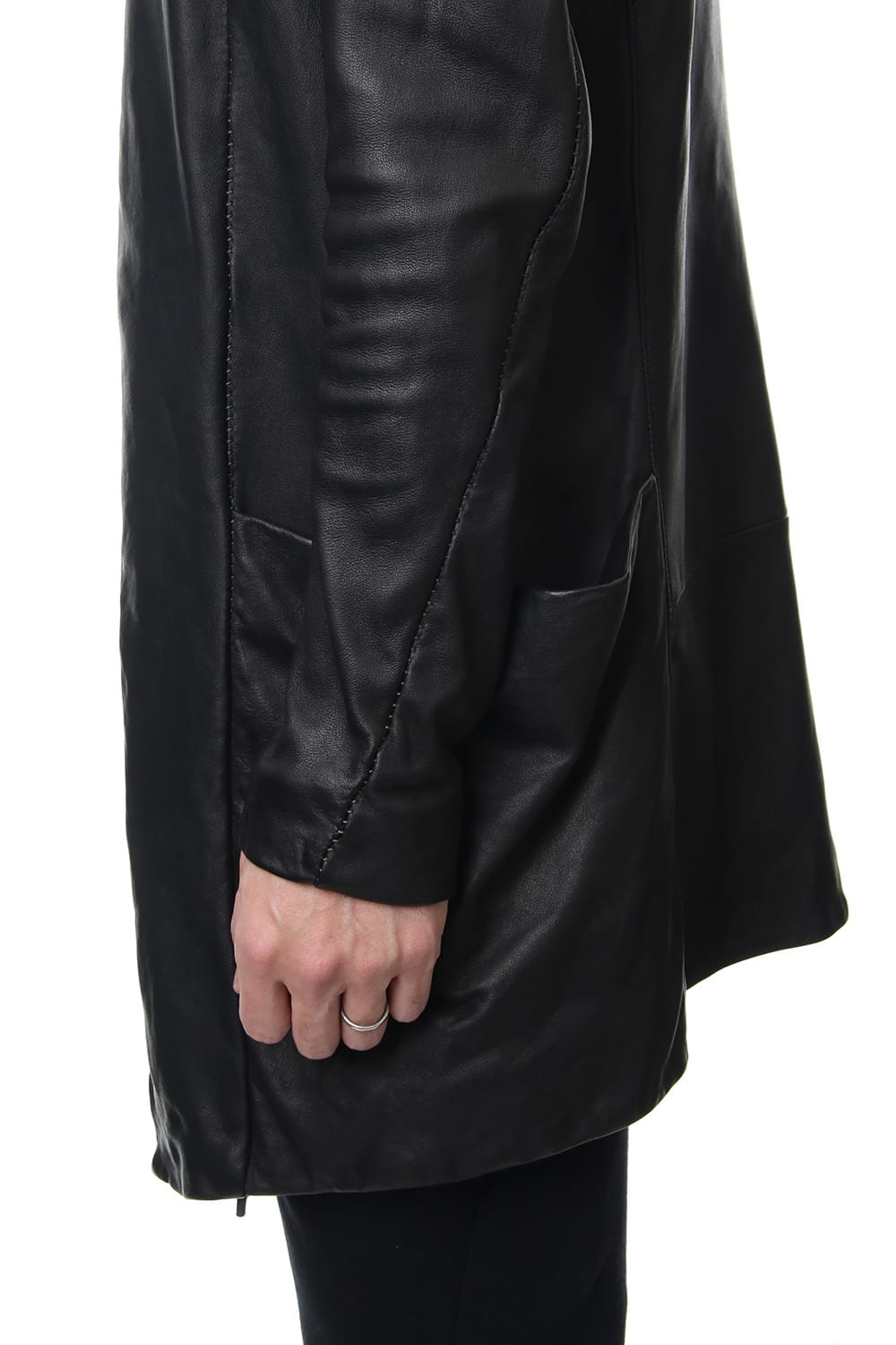 LEATHER JACKET CARDIGAN